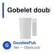 Gobelet double paroi personnalisable TOPAZ LARGE avec logo - Miniature 4