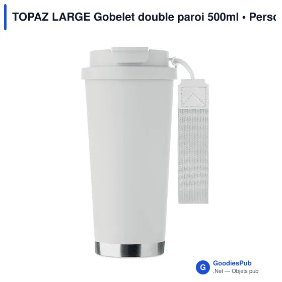 Gobelet double paroi personnalisable TOPAZ LARGE avec logo - Image 4