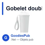 Gobelet double paroi personnalisable TOPAZ LARGE avec logo - Miniature 5