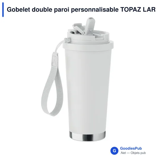 Gobelet double paroi personnalisable TOPAZ LARGE avec logo - Image 5