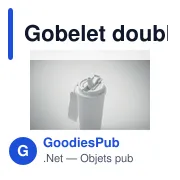 Gobelet double paroi personnalisable TOPAZ LARGE avec logo - Miniature 6