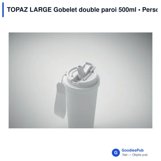 Gobelet double paroi personnalisable TOPAZ LARGE avec logo - Image 6