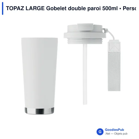 Gobelet double paroi personnalisable TOPAZ LARGE avec logo - Image 8