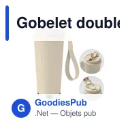 Gobelet double paroi personnalisable TOPAZ LARGE avec logo - Miniature 10