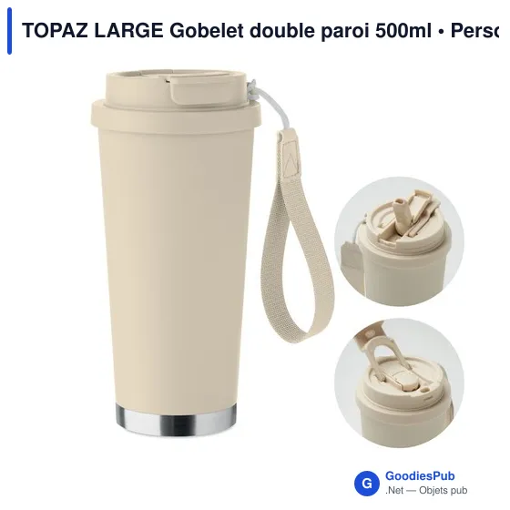 Gobelet double paroi personnalisable TOPAZ LARGE avec logo - Image 10
