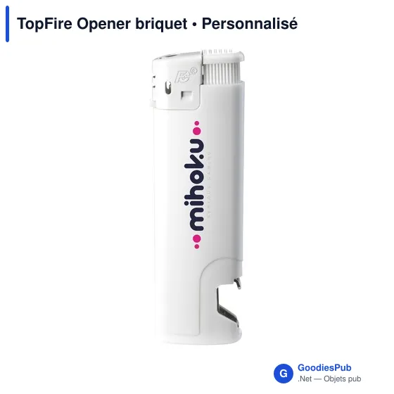 Briquet multifonction personnalisable avec logo - TopFire Opener - Image 4