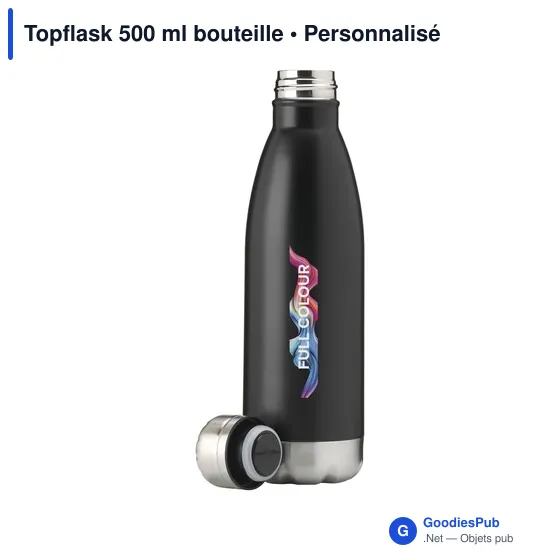 Bouteille isotherme personnalisable Topflask 500 ml avec logo - Image 1