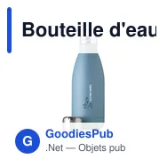 Bouteille d'eau personnalisable 500 ml en acier inoxydable - Topflaskavec logo - Miniature 1