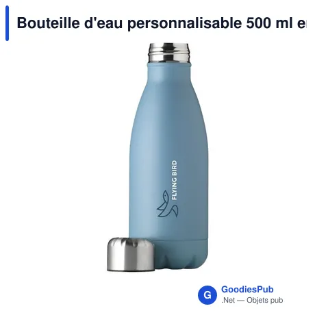 Bouteille d'eau personnalisable 500 ml en acier inoxydable - Topflaskavec logo