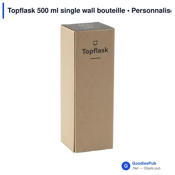 Bouteille d'eau personnalisable 500 ml en acier inoxydable - Topflaskavec logo - Image 4