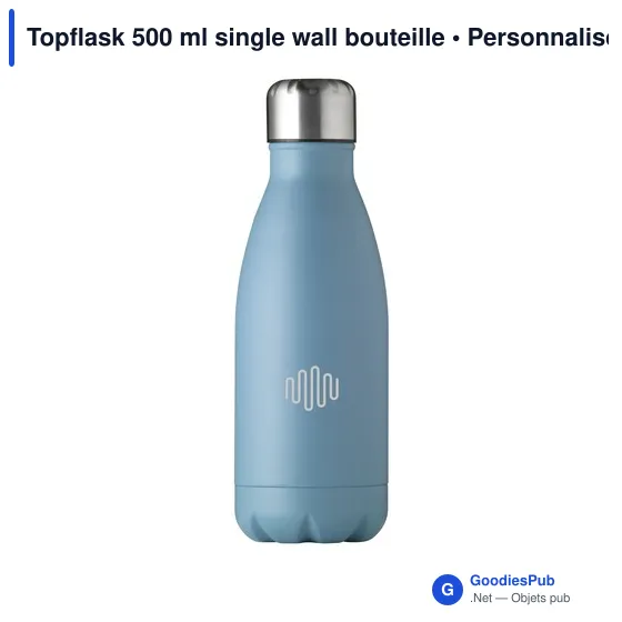 Bouteille d'eau personnalisable 500 ml en acier inoxydable - Topflaskavec logo - Image 6