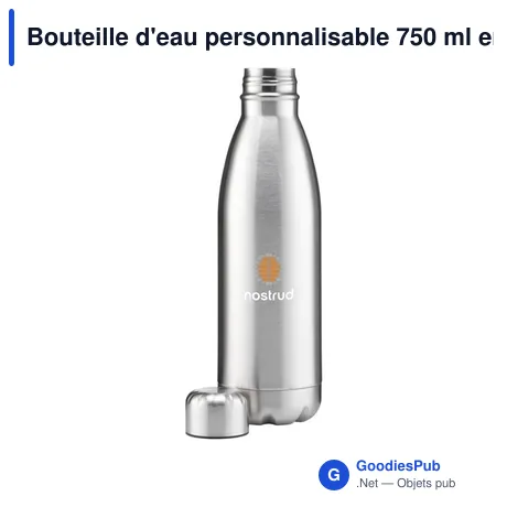 Bouteille d'eau personnalisable 750 ml en acier inoxydable - Topflaskavec logo