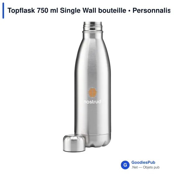 Bouteille d'eau personnalisable 750 ml en acier inoxydable - Topflaskavec logo - Image 1