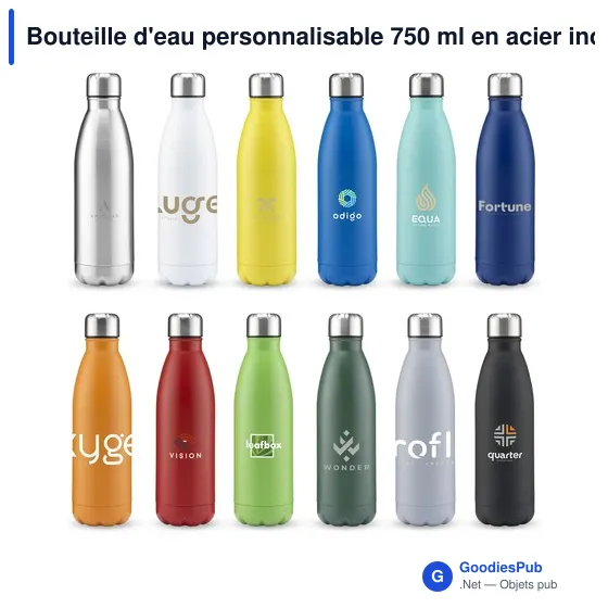 Bouteille d'eau personnalisable 750 ml en acier inoxydable - Topflaskavec logo - Image 2