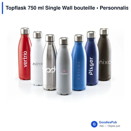 Bouteille d'eau personnalisable 750 ml en acier inoxydable - Topflaskavec logo - Image 3