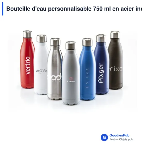 Bouteille d'eau personnalisable 750 ml en acier inoxydable - Topflaskavec logo - Image 7