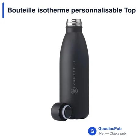 Bouteille isotherme personnalisable Topflask Premium RCS 500 ml avec logo