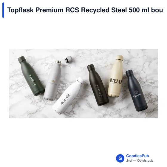 Bouteille isotherme personnalisable Topflask Premium RCS 500 ml avec logo - Image 5
