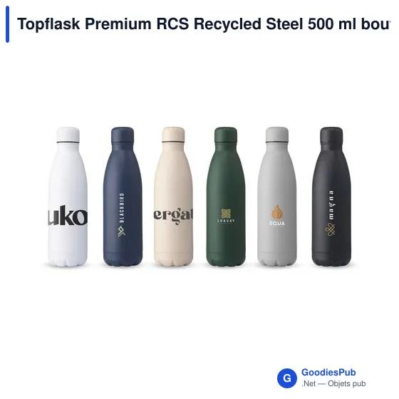 Bouteille isotherme personnalisable Topflask Premium RCS 500 ml avec logo - Image 7