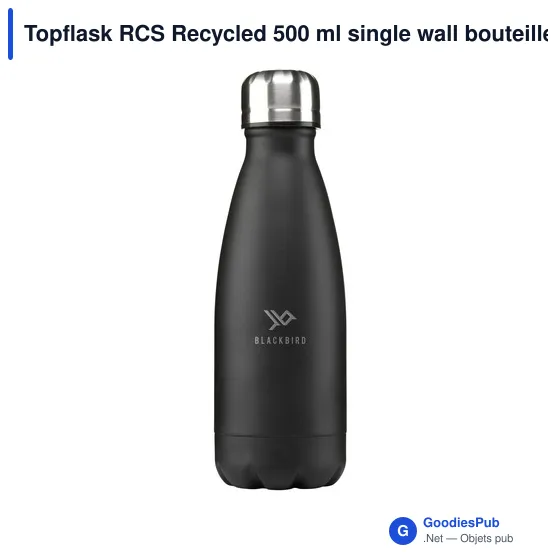 Bouteille personnalisable en acier inoxydable recyclé 500 ml - Topflask RCSavec logo - Image 5