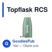 Bouteille personnalisable en acier inoxydable recyclé 500 ml - Topflask RCSavec logo - Miniature 6