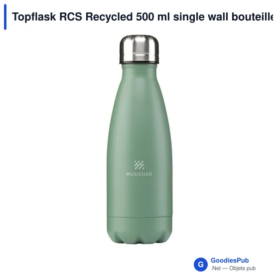Bouteille personnalisable en acier inoxydable recyclé 500 ml - Topflask RCSavec logo - Image 10