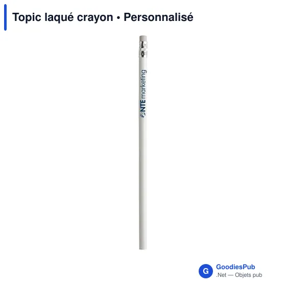Crayon à papier personnalisable Topic laqué avec logo - Image 1