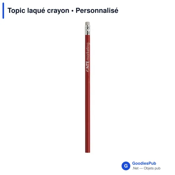 Crayon à papier personnalisable Topic laqué avec logo - Image 12