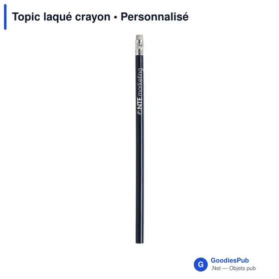 Crayon à papier personnalisable Topic laqué avec logo - Image 4