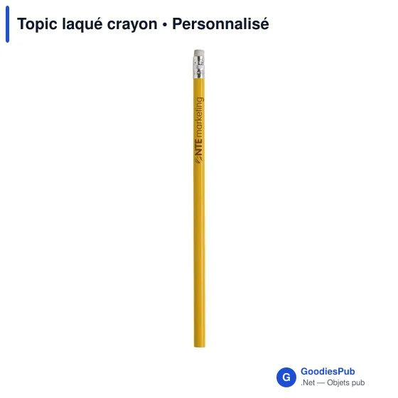 Crayon à papier personnalisable Topic laqué avec logo - Image 5