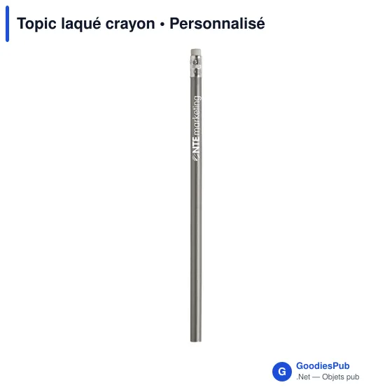 Crayon à papier personnalisable Topic laqué avec logo - Image 8
