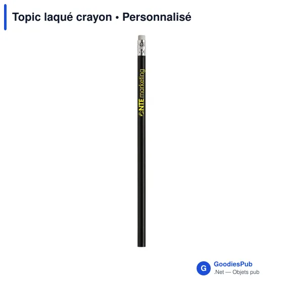 Crayon à papier personnalisable Topic laqué avec logo - Image 9