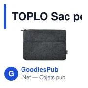 TOPLO Sac pour ordinateur en RPET - Miniature 1