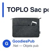 TOPLO Sac pour ordinateur en RPET - Miniature 2