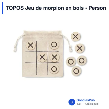 TOPOS Jeu de morpion en bois