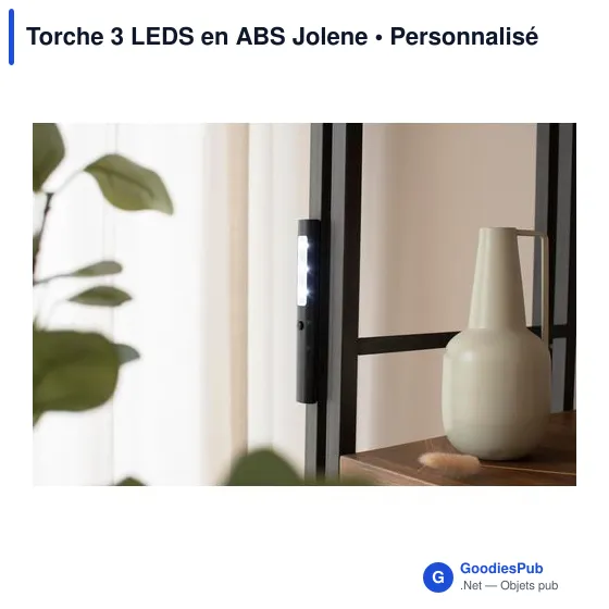Lampe de signalisation personnalisable avec logo - Torche 3 LEDS Jolene - Image 5