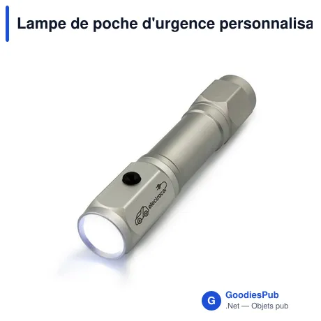 Lampe de poche d'urgence personnalisable avec logo | Malli