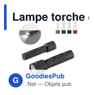Lampe torche de survie personnalisable en aluminium avec logo - Survie - Miniature 1