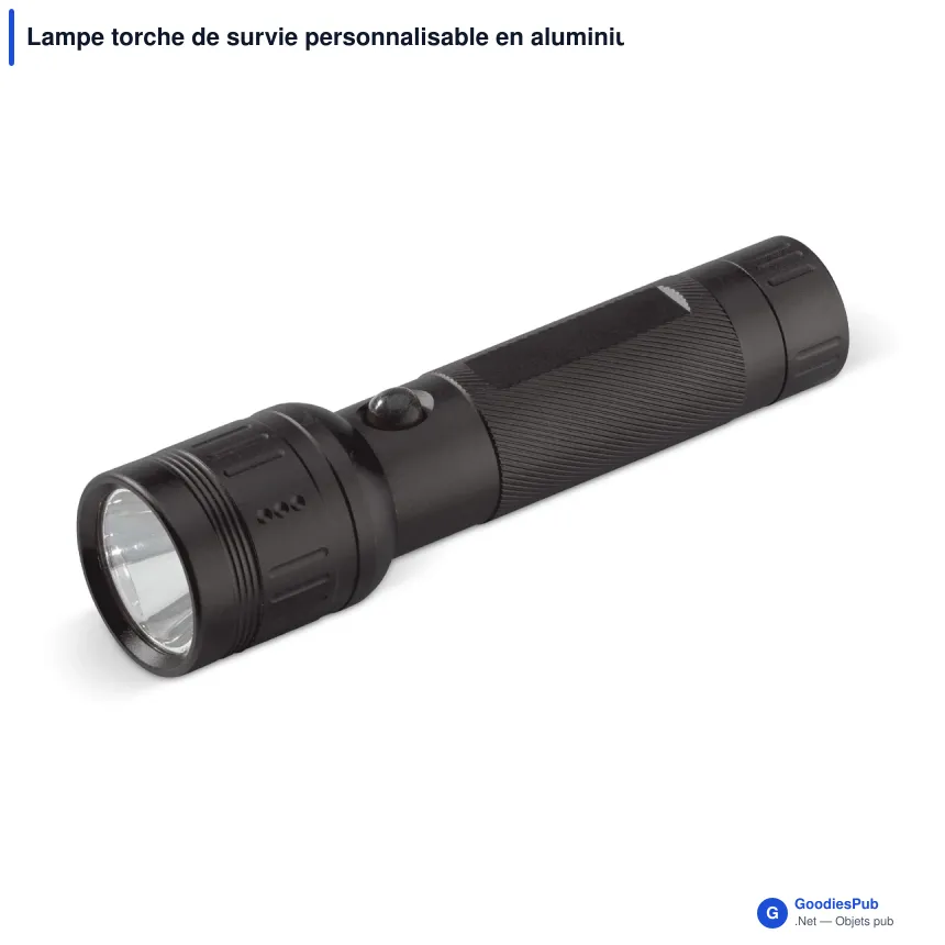 Lampe torche de survie personnalisable en aluminium avec logo - Survie - Image 4