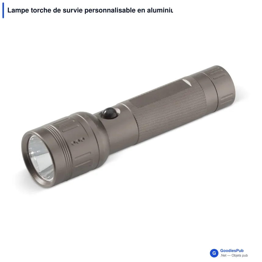 Lampe torche de survie personnalisable en aluminium avec logo - Survie - Image 5