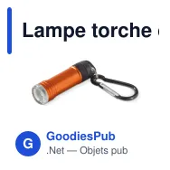 Lampe torche de survie magnétique personnalisable avec logo - Survie Magnet - Miniature 2