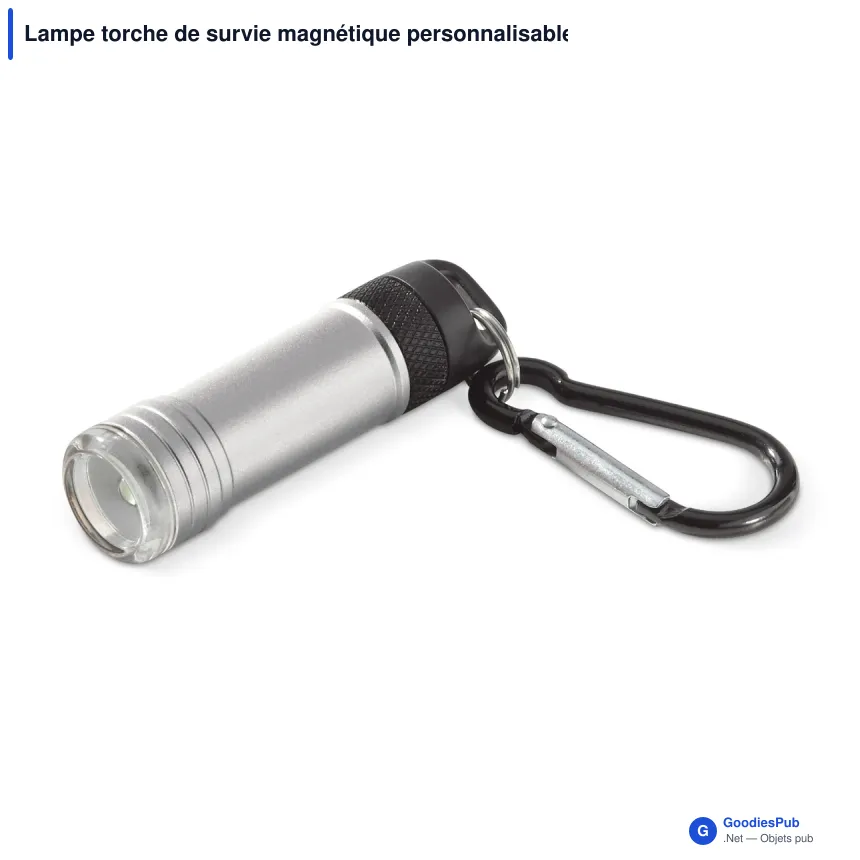 Lampe torche de survie magnétique personnalisable avec logo - Survie Magnet - Image 3