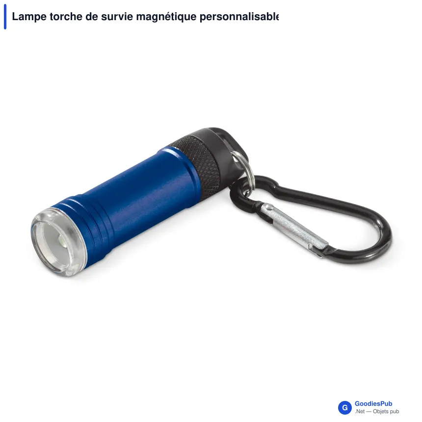 Lampe torche de survie magnétique personnalisable avec logo - Survie Magnet - Image 4
