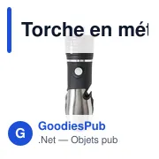 Torche en métal personnalisable avec logo - Amayah - Miniature 1