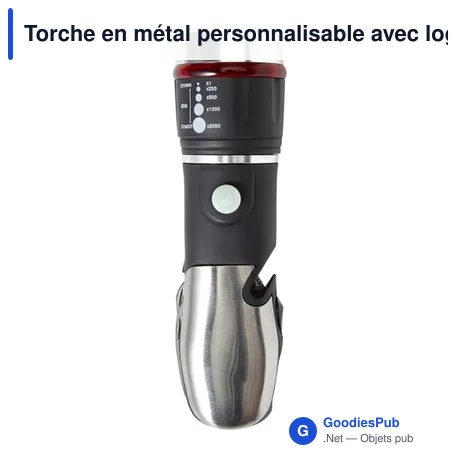 Torche en métal personnalisable avec logo - Amayah