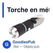 Torche en métal personnalisable avec logo - Amayah - Miniature 2