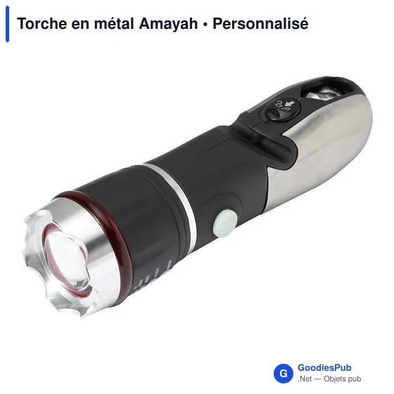 Torche en métal personnalisable avec logo - Amayah - Image 2