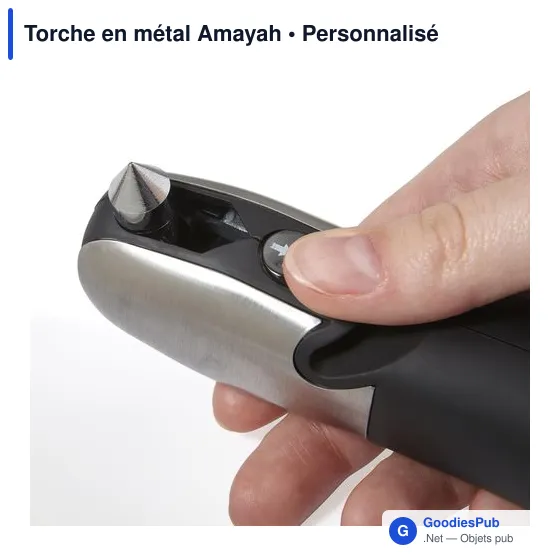 Torche en métal personnalisable avec logo - Amayah - Image 3