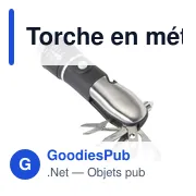 Torche en métal personnalisable avec logo - Amayah - Miniature 4