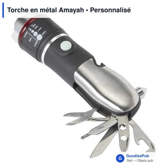 Torche en métal personnalisable avec logo - Amayah - Image 4